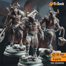 Buy  Minotaur Warriors of the Labrinth's Depths . DnDuck Miniatures Store. 3D figures of characters, elves, monsters, bestiaries, landscape, dragons figures and accessories for role-playing games
