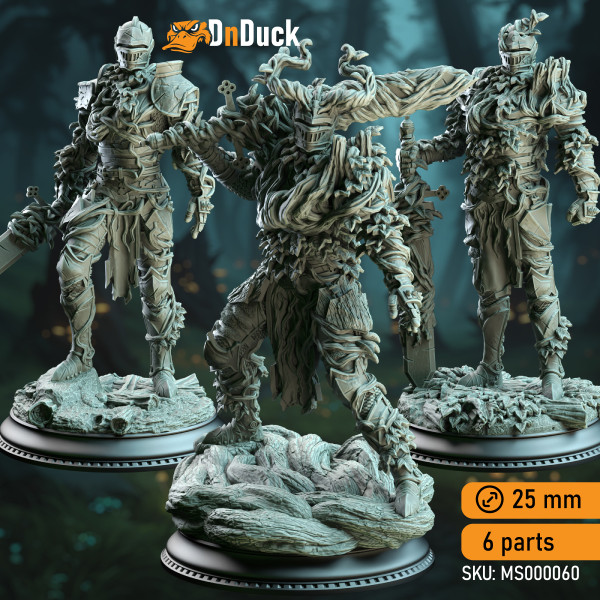 Buy 3d miniature Undead / Living Armor. Forgotten Knights – Vine Possessed Armour. DnDuck Miniatures Store. 3D figures of characters, elves, monsters, bestiaries, landscape, dragons figures and accessories for role-playing games