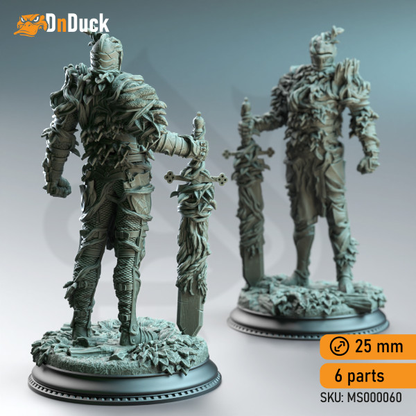 Buy 3d miniature Undead / Living Armor. Forgotten Knights – Vine Possessed Armour. DnDuck Miniatures Store. 3D figures of characters, elves, monsters, bestiaries, landscape, dragons figures and accessories for role-playing games