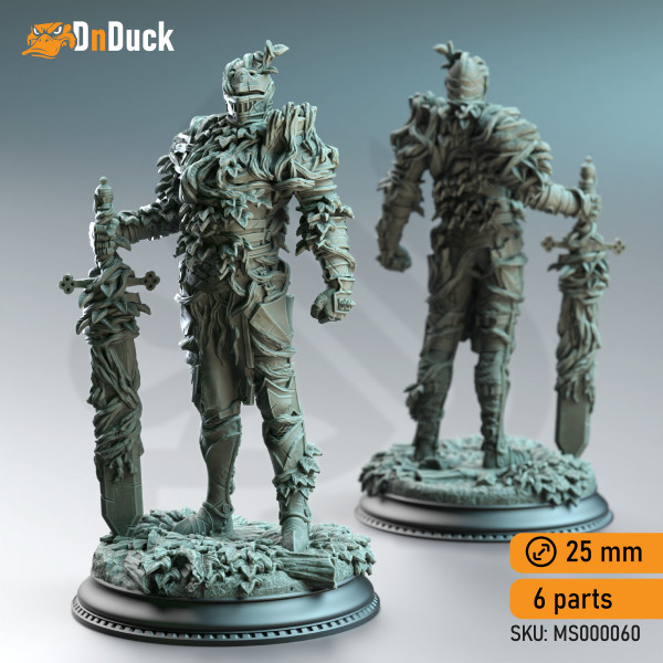 Buy 3d miniature Undead / Living Armor. Forgotten Knights – Vine Possessed Armour. DnDuck Miniatures Store. 3D figures of characters, elves, monsters, bestiaries, landscape, dragons figures and accessories for role-playing games