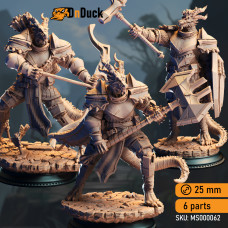 Buy  Azmordion’s Chosen – Silver Dragonkin Knights . DnDuck Miniatures Store. 3D figures of characters, elves, monsters, bestiaries, landscape, dragons figures and accessories for role-playing games