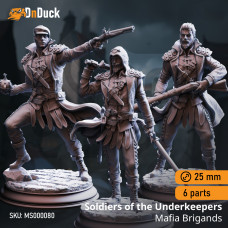 Buy  Soldiers of the Underkeepers – Mafia Brigands . DnDuck Miniatures Store. 3D figures of characters, elves, monsters, bestiaries, landscape, dragons figures and accessories for role-playing games