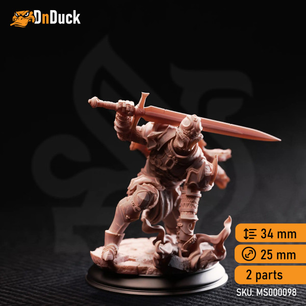Buy 3d miniature Living Armor /  Humanoid. Arcane Armour of the Bastion. DnDuck Miniatures Store. 3D figures of characters, elves, monsters, bestiaries, landscape, dragons figures and accessories for role-playing games