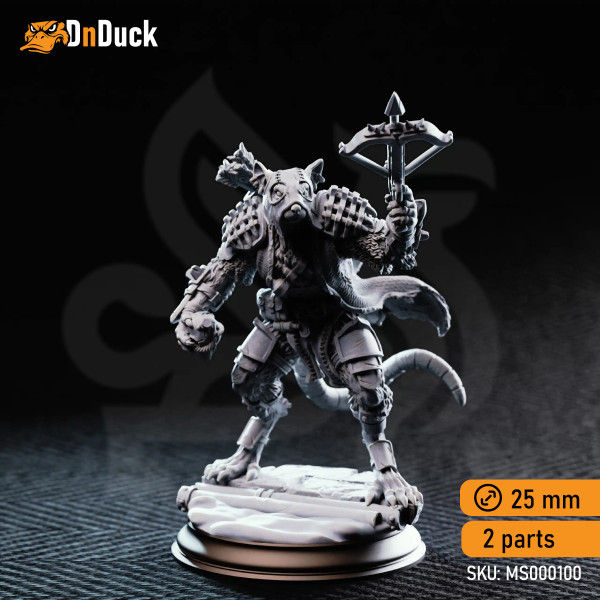 Kaufen 3d miniatur Tierwesen /  Humanoide. Scabbers – Ratfolk Warriors. DnDuck Miniatures Store. 3D-Figuren von Charakteren, Elfen, Monstern, Bestiarien, Landschaften, Drachenfiguren und Zubehör für Rollenspiele.