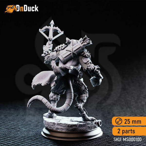 Kaufen 3d miniatur Tierwesen /  Humanoide. Scabbers – Ratfolk Warriors. DnDuck Miniatures Store. 3D-Figuren von Charakteren, Elfen, Monstern, Bestiarien, Landschaften, Drachenfiguren und Zubehör für Rollenspiele.