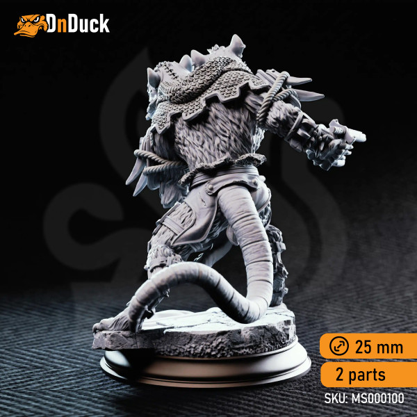 Kaufen 3d miniatur Tierwesen /  Humanoide. Scabbers – Ratfolk Warriors. DnDuck Miniatures Store. 3D-Figuren von Charakteren, Elfen, Monstern, Bestiarien, Landschaften, Drachenfiguren und Zubehör für Rollenspiele.