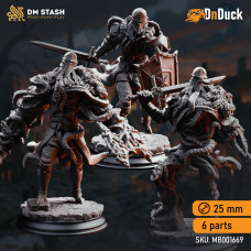 Buy  The Blight’s Warriors – Blighted Knights . DnDuck Miniatures Store. 3D figures of characters, elves, monsters, bestiaries, landscape, dragons figures and accessories for role-playing games